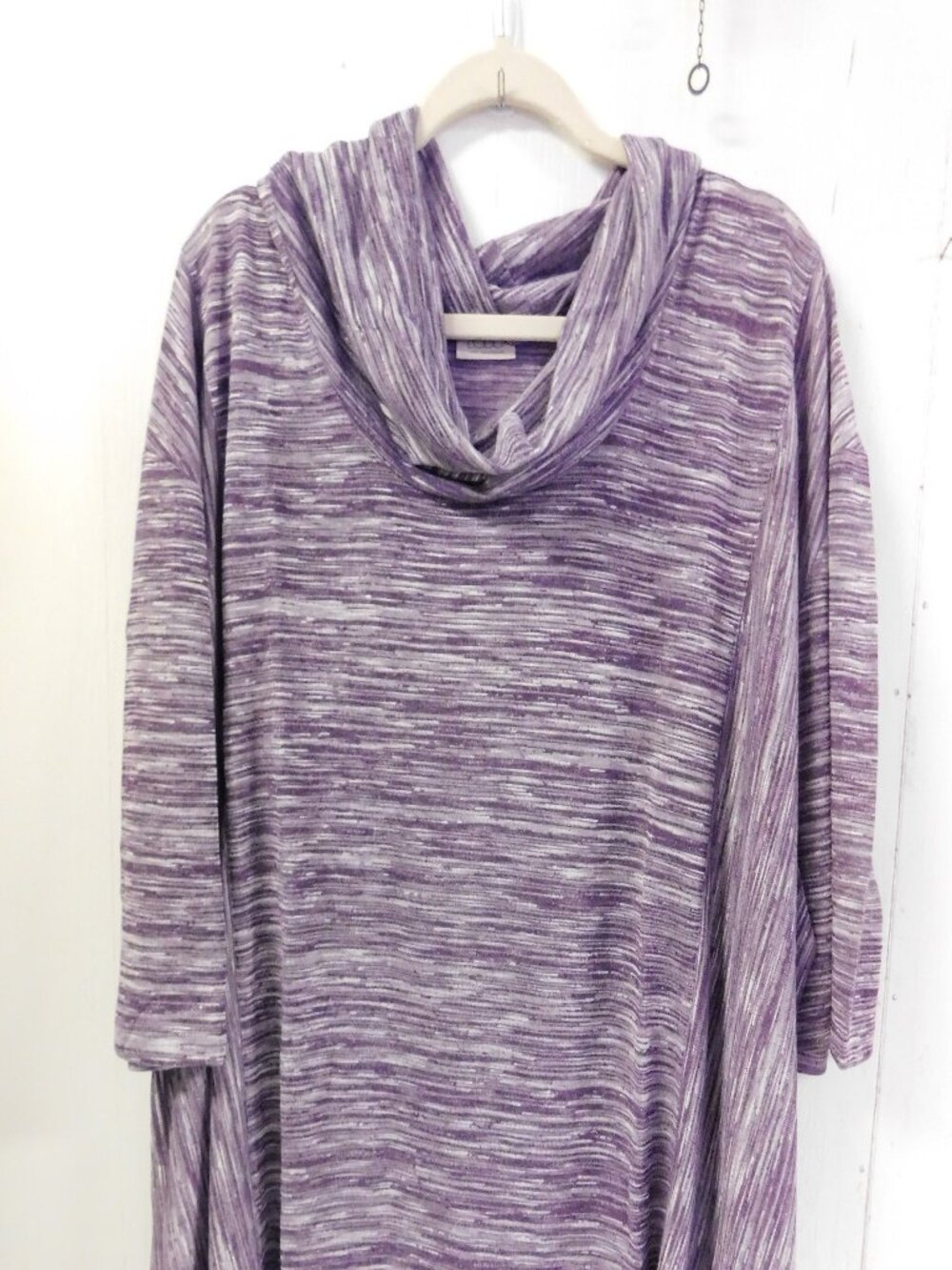 LOGO by Lori Goldstein Cowl Neck Top 3X NEW Purple